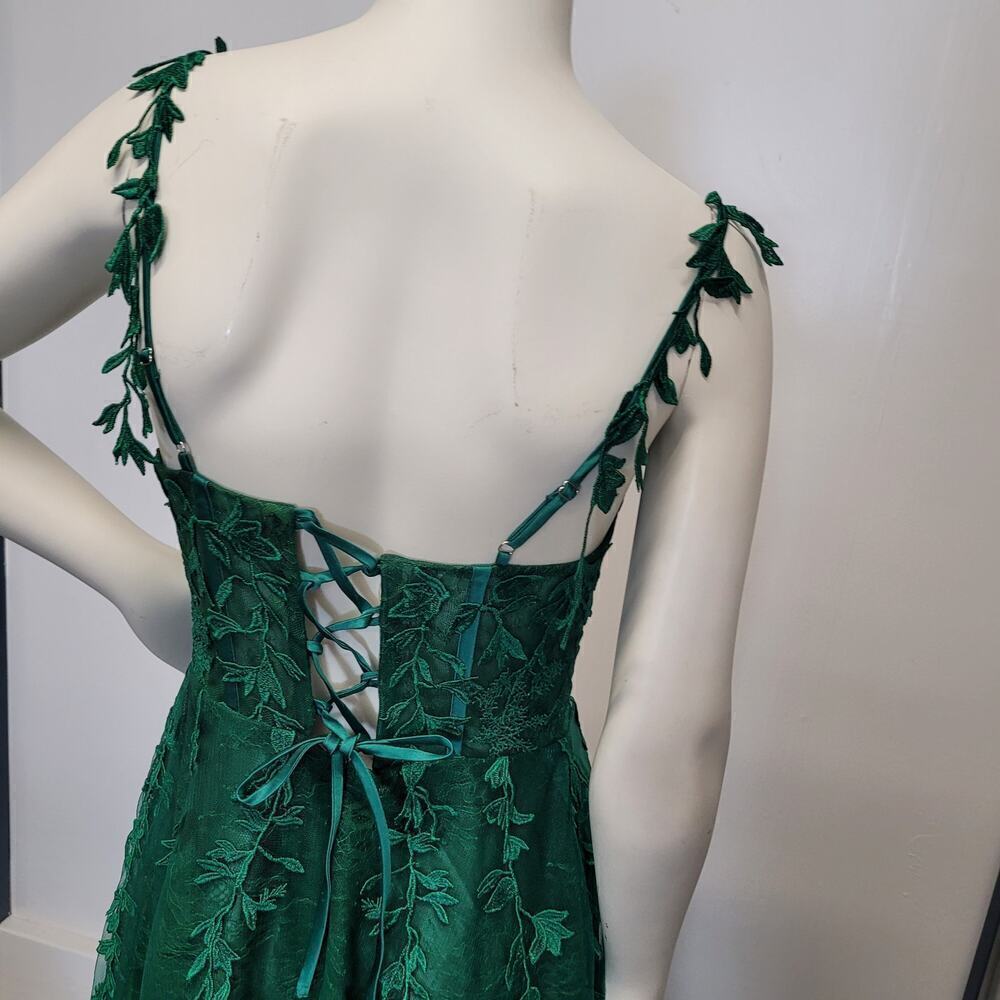 Evergreen Formal Gown Prom Dress Wedding Party Bridesmaid MOTB - Picture 9 of 14